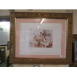 A framed and glazed Gordon King print
