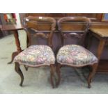 A pair of 19th century rosewood single chairs