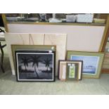 A selection of framed artworks to include cash's silk, prints, stretched canvas,