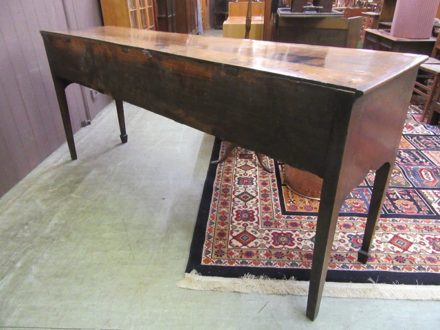 A mid 18th century oak and mahogany banded dresser base, - Image 3 of 5