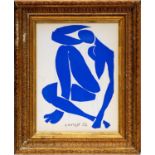 HENRI MATISSE 'Nu Blue III', original lithograph from the 1954 edition after Matisse's cut outs,