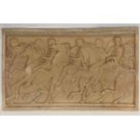 PARTHENON/ELGIN FRIEZE PANEL, in fibreglass, after the 440bc original depicting charging horsemen,