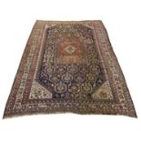 ANTIQUE QASHQAI CARPET, 237cm x 175cm.