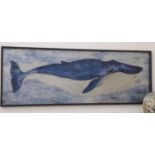 CONTEMPORARY SCHOOL, study of a whale, framed, 120cm x 43.5cm.