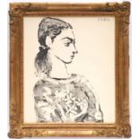 PABLO PICASSO 'Francoise 2', 1959, rare lithograph, printed by Young & Klein, ref Scarce