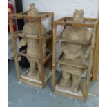 CHINESE STYLE TERRACOTTA WARRIORS, a set of two, differing poses, 111cm H. (2)