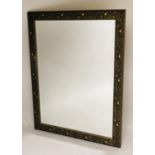 WALL MIRROR, rectangular foliate silver and gold moulded, 90cm W x 117cm H.