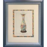 CHINESE PORCELAIN CHROMOLITHOGRAPHS, a set of six, framed and glazed, 59cm x 51cm. (6)