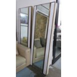 SHOP FITTING DRESSING MIRRORS, a pair, with illuminated side panel, 185cm H x 67cm x 100cm. (with