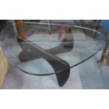 AFTER ISAMU NOGUCHI, Noguchi style table, 90cm x 125cm x 40cm approx.