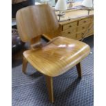 AFTER CHARLES & RAY EAMES LCW STYLE CHAIR, 70cm H approx.