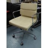 AFTER CHARLES AND RAY EAMES SOFT PAD STYLE DESK CHAIR, 88cm H approx.