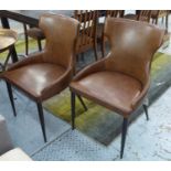 SIDE CHAIRS, a pair, 1950's style, 89cm H. (2)