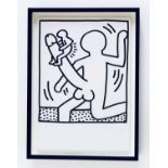 KEITH HARING Untitled, 1983, lithograph, published by Lucia Amelio Gallery Naples, limited edition