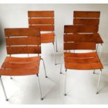 FASEM STRIPE CHAIRS, a set of four, by Giancarlo Vegni, 80cm tall approx. (4)