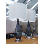 PORTA ROMANA CHIANTI TABLE LAMPS, a pair, each 50cm H plus shades. (2)