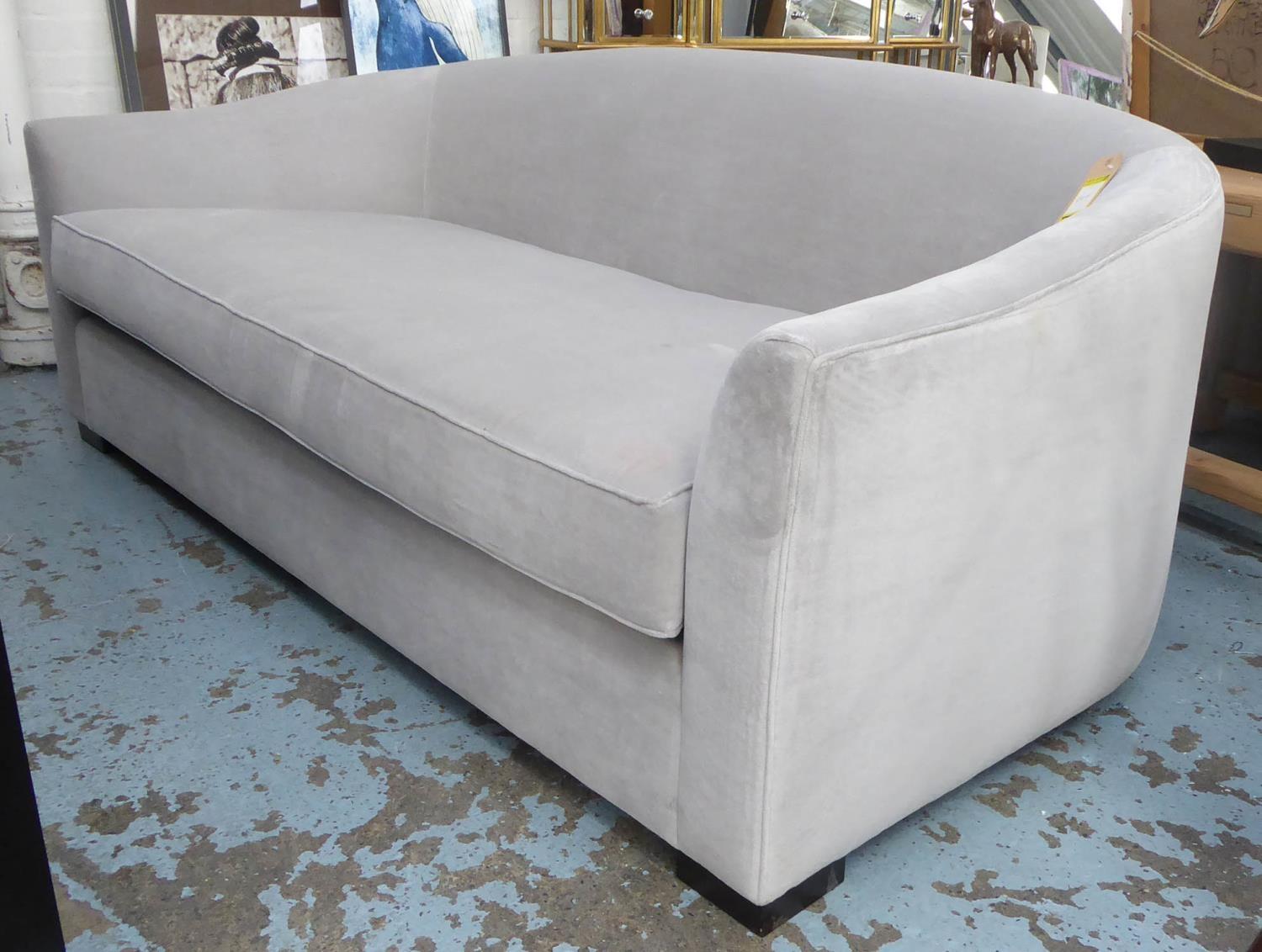 TAYLOR HOWES SOFA, in grey chenille, 202cm W. (slight marks to fabric)