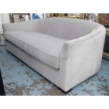 TAYLOR HOWES SOFA, in grey chenille, 202cm W. (slight marks to fabric)