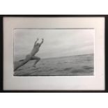 DAVID FORNELL 'Swimmer', photograph, signed and dated, 33cm x 48cm, framed.