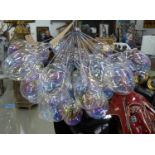 BUBBLE CEILING LIGHT, contemporary design, iridescent glass, 205cm Drop approx.