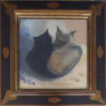 MADELEINE RAMPLING (British b.1941) 'Burmese Cats', pastel drawing, signed lower right, 50cm x 42cm,