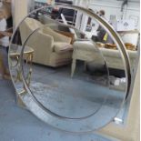 CIRCULAR WALL MIRROR, contemporary design, mirrored frame, 82cm diam.