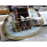 WALL MIRROR, 1960's Italian style gilt mirrored frame, 152.5cm x 102cm approx. (slight faults)