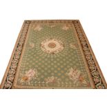 FINE EMPIRE DESIGN AUBUSSON NEEDLEPOINT CARPET, 400cm x 292cm.