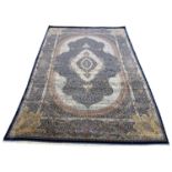 FINE PURE SILK QUM DESIGN CARPET, 300cm x 200cm.