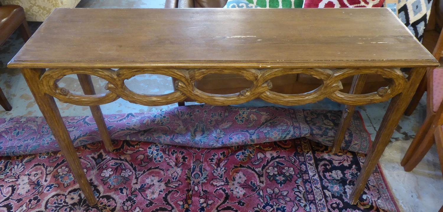 CONSOLE TABLE, of naturalistic design with hoop decoration, 137cm L x 87cm H x 40cm D. (with faults) - Image 2 of 4