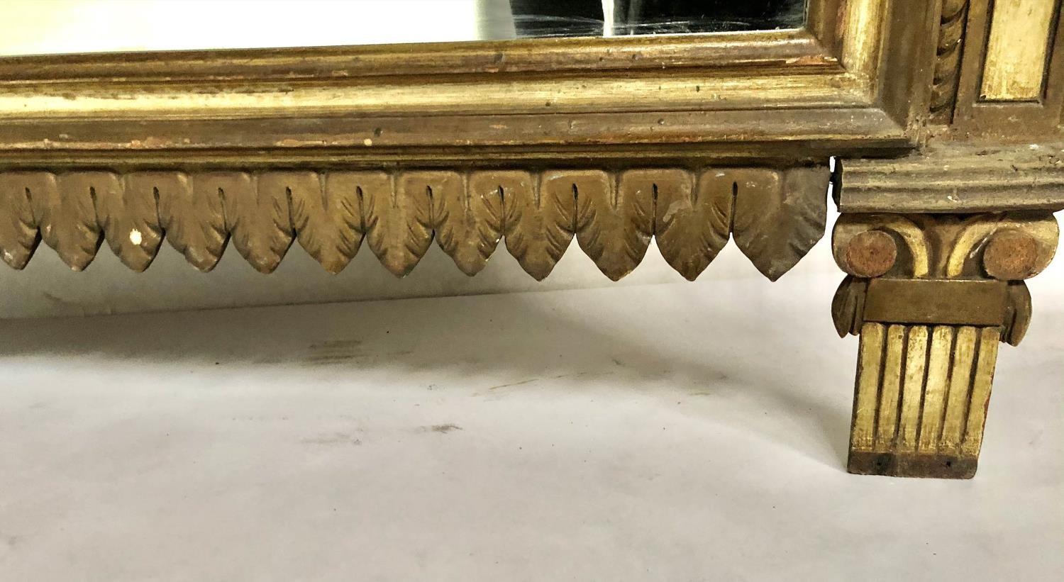 OVERMANTEL, early 20th century Italian parcel gilt and grey painted with carved foliate scroll - Image 4 of 7