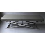 OKA PARK LEATHER DINING BENCH,150cm x 45cm x 48cm H.