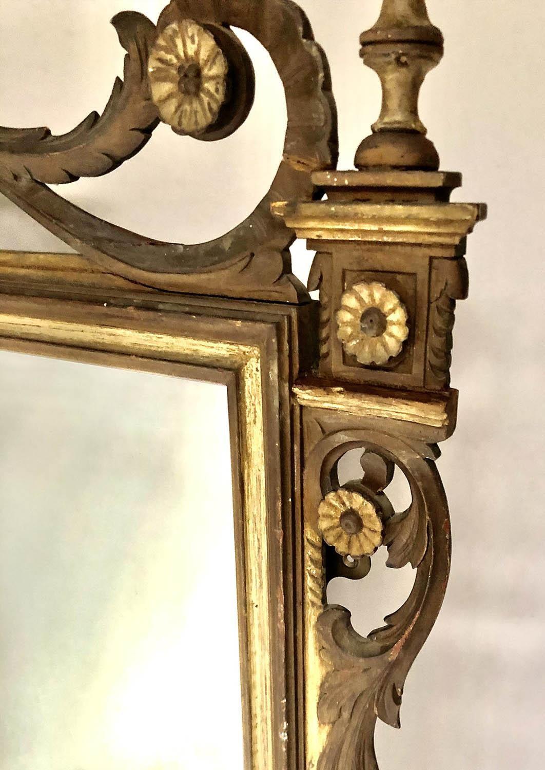 OVERMANTEL, early 20th century Italian parcel gilt and grey painted with carved foliate scroll - Image 6 of 7