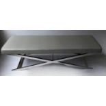 OKA PARK LEATHER DINING BENCH,150cm x 45cm x 48cm H.