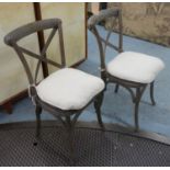 BISTRO DINING CHAIRS, a pair, 89cm H. (2)