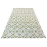 CONTEMPORARY SILK AND WOOL CARPET, 300cm x 200cm, Moroccan lattice design.