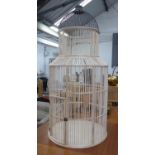 FAUX BIRD CAGE, vintage 20th century style bamboo design, 154cm H.