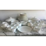 DINNER SERVICE, English fine bone china Royal Doulton gold concord, 12 place, 6 piece, approx 78
