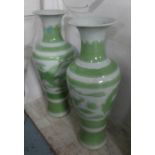 VASES, a pair, of large proportions, Chinese export style, 97cm H. (2)