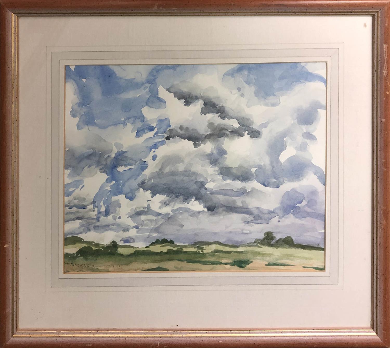 M. DICKSON 'Landscape', watercolour, signed, 28cm x 36cm, framed.