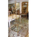DISPLAY STANDS, two, to match previous lot, 200cm H x 80cm x 80cm and 180cm H x 77cm x 72cm. (2) (