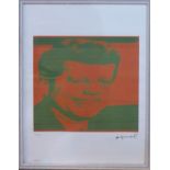ANDY WARHOL 'JFK', lithograph, from Leo Castelli gallery, stamped on reverse, edited by G. Israel on