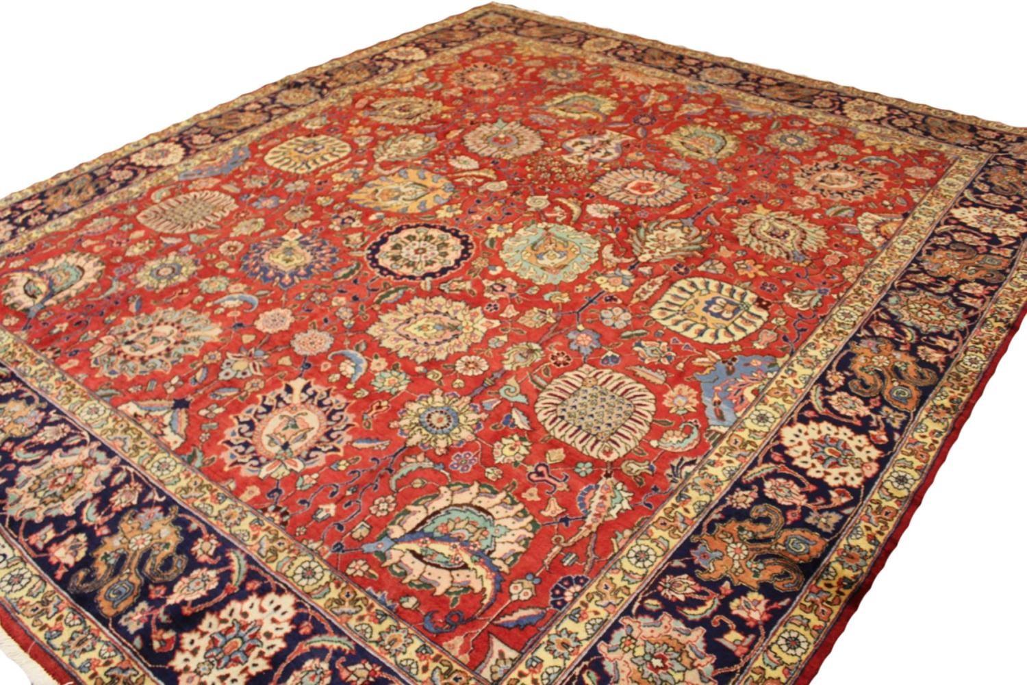 FINE PERSIAN BENIAN DESIGN TABRIZ CARPET, 355cm x 285cm, all over design. (signed) - Image 2 of 4