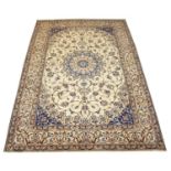 FINE PART SILK NAIN CARPET, 314cm x 209cm.