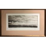FRED FIELDER 'Pegwell Bay - Winter Reflections', 1987, drypoint etching, AP 13/20, signed, titled