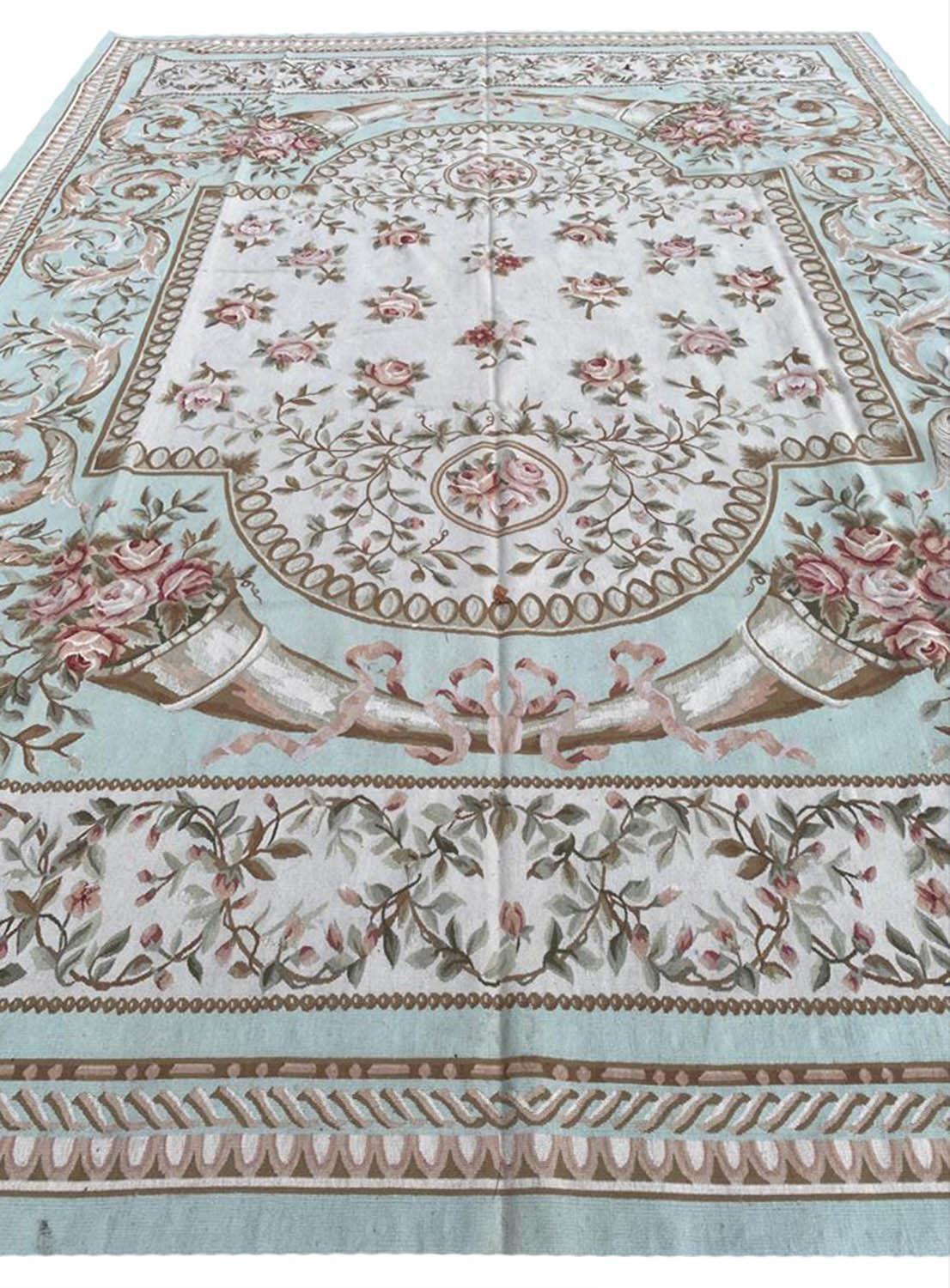 AUBUSSON SAVONNERIE DESIGN CARPET, 369cm x 268cm.