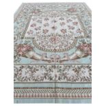 AUBUSSON SAVONNERIE DESIGN CARPET, 369cm x 268cm.