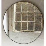 HAYLE ROUND MIRROR, with slim edge, metal frame, 100cm diam.