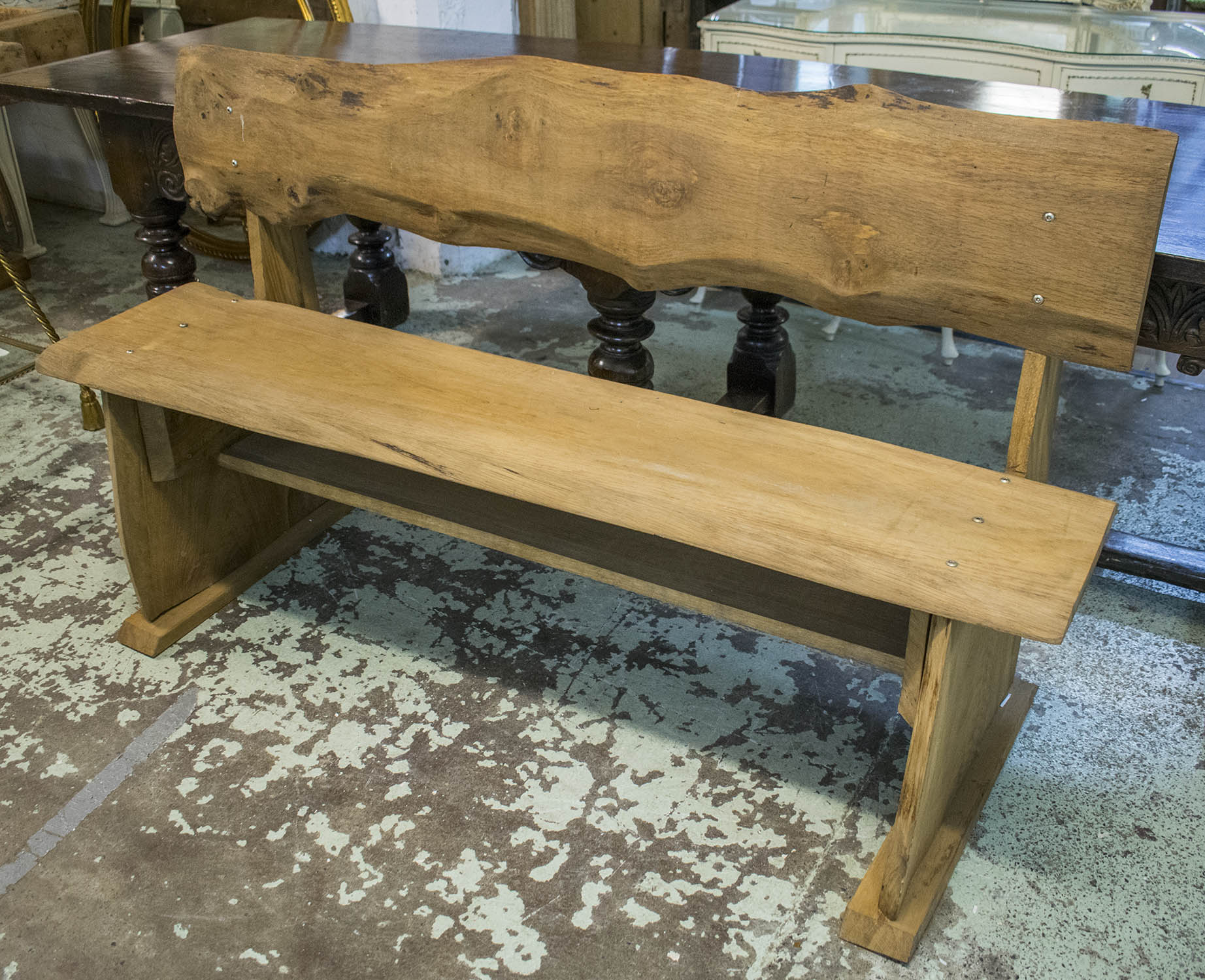 RUSTIC BENCH, oak, 160cm W.