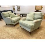 SOFA.COM BLUEBELL ARMCHAIRS, a pair, 80cmH x 84cmW x 92cmD. (2) (with faults).